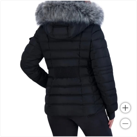 Nautica ladies puffer jacket with faux fur hood - Picture 3 of 5